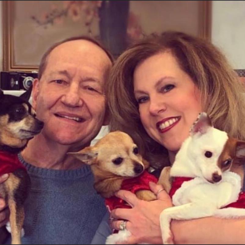Shannon and Dennis with their Chihuahuas